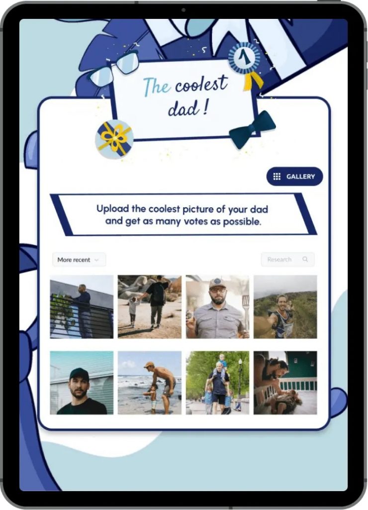 Ipad photo contest marketing calendar