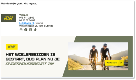 Handtekening e-mail banner